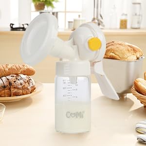 COMI Wide Neck Glass Breastmilk Collection n Storage Bottle, 4 Packs, 6oz with Screw Ring Sealing Disk; Re-markable Sealing Disc. BPA Free, Fits Breast Pumps & Nipples (4 Gray Lids) | Wide Neck, 4 Packs, BPA Free