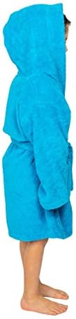 BAGNO MILANO Kids Organic Turkish Cotton Hooded Beach Cover-Up Towel, GOTS Certified, for Boys and Girls (Blue, 13-15 Years)