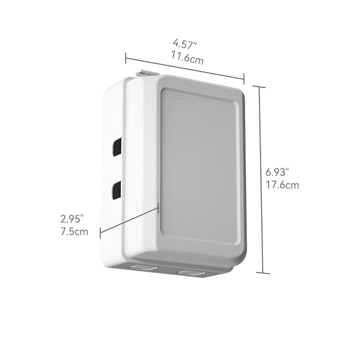 Mom's Choice Gold Awards Winner - EUDEMON 1 Pack Updated Baby Safety Electrical Outlet Cover Box Childproof Plug Cover - More Space for Large Plugs Easy to Install & Use (White)