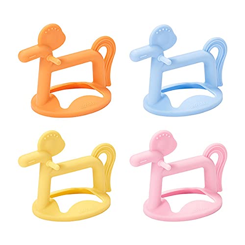 Moyuum Silicone Pony Teether Toy | Made in Korea, Provides Teething Relief, Wearable Wrist Teether is Easy to Hold, Drop Resistant Bracelet, Babies 3+ Months