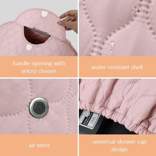 liuliuby Baby Car Seat Weather Shield | Warm Quilted Winter Cover with Clear Window for Infant Carseat | Keeps Babies & Newborn Protected in Cold | Car Seat Cover for Boys & Girls (Pink)