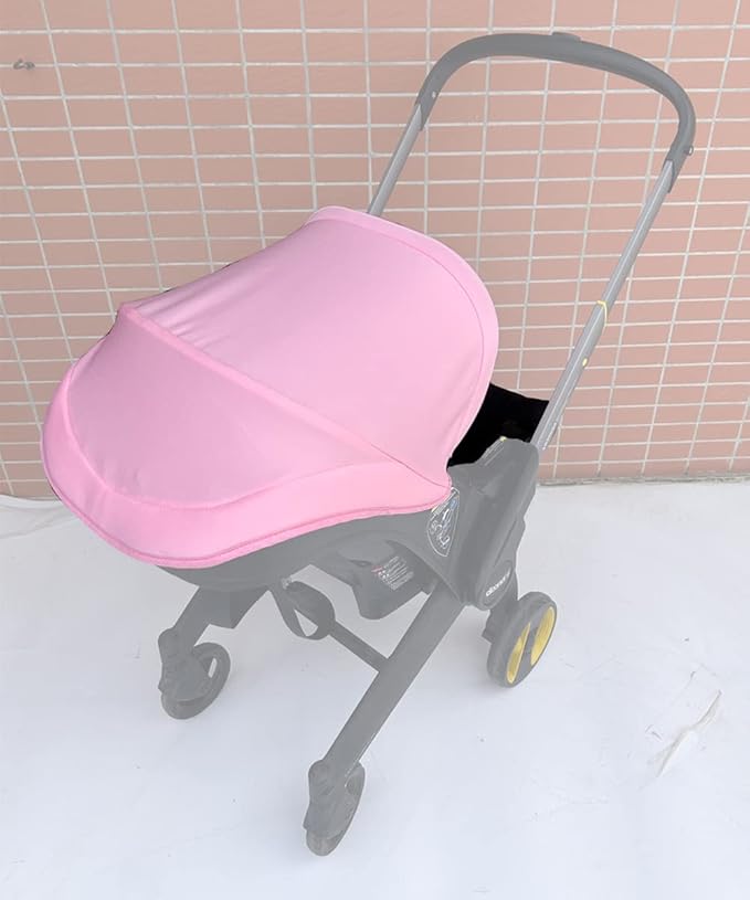 Replacement Canopy & Seat Cushion Set Compatible with Doona+ Car Seat Stroller - Sunshade Cover & Textile Fabric Accessories - Breathable, Machine Washable (Pink Black)