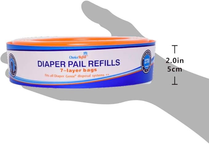 ChoiceRefill Compatible with Diaper Genie Pails, 8-Pack, 2600 count