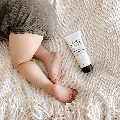 Zoey Naturals Baby Diaper Cream - Pediatrician & Dermatologist Approved - Zinc Oxide & Kaolin Clay Rash Protectant for Soothing Relief & Healing - Mom's Choice Award Winner - Fragrance Free 3.4 oz