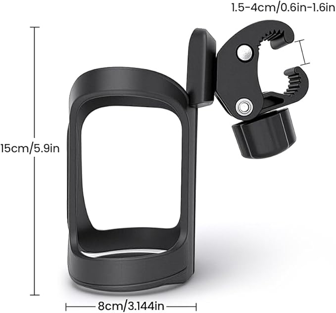 Walker Cup Holder, Wheelchair Cup Holder, Universal Drinks Holder for Walker, Wheelchair, Rollator, Mobility Scooter Accessory for Elderly Seniors