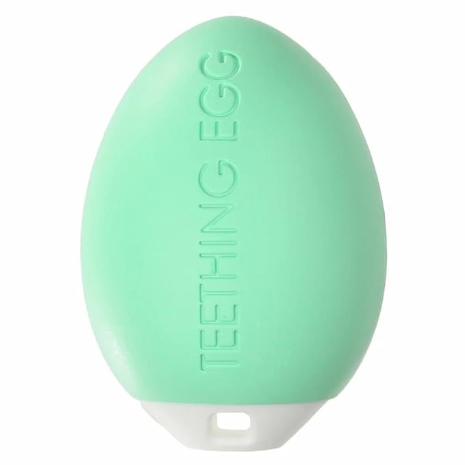 The Teething Egg and Grippie Ring - Baby Development Toys, Teether for 3, 4, 6, 12 Up to 18 Months Old Boy or Girl, Sensory Toys, A Baby Registry Must Have, Mint