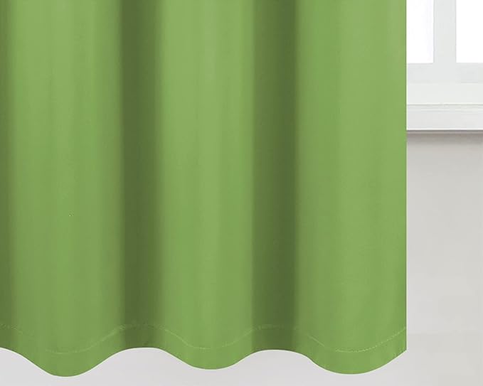 LEMOMO Light Green Thermal Blackout Curtains/40 x 72 Inch/Set of 2 Panels Room Darkening Curtains for Bedroom and Living Room