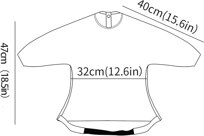 CoolaPeach Long Sleeve Baby Bib - Mess-Proof Feeding Bibs for Babies - Adjustable, Waterproof, and Highchair/Table Attachment