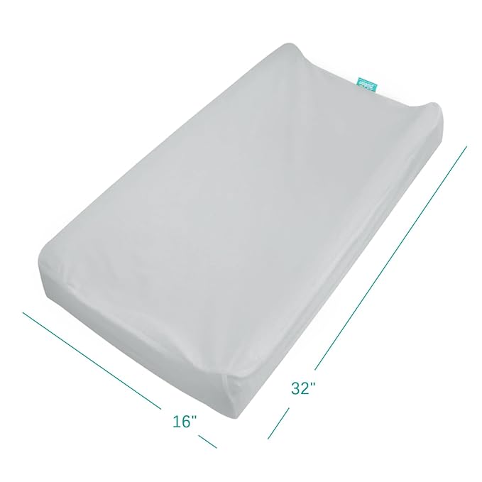 Changing Pad Cover Waterproof, 2 Pack Diaper Change Table Sheets for Baby Boys Girls, Fitted Cradle Sheets for 32"x16" Contoured Pad, Breathable & Ultra Soft, Grey