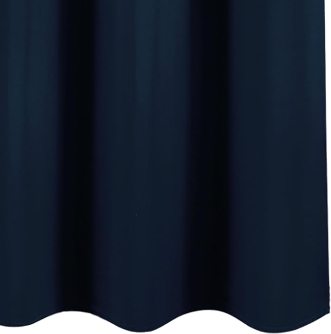 LEMOMO 100% Blackout Curtains 42 x 63 Inch Navy Blue Curtains 2 Panels Darkening Thermal Insulated Bedroom Curtains