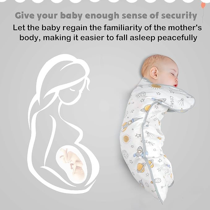 2 Pack Transition Swaddle with 2 Way Zipper, 2 in 1 Arms in/Out Transitional Arms Up Swaddle, 100% Cotton Newborn Swaddles Zipper Swaddles Baby Swaddling Sack Sleep Sack 3-6 Months