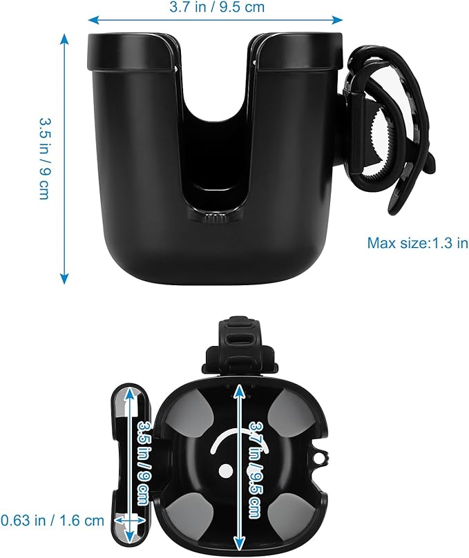 Accmor Stroller Cup Holder, Bike Cup Holder, Universal Cup Phone Holder for Uppababy Nuna Doona Strollers, Cup Holder for Stroller, Bike, Wheelchair, Walker