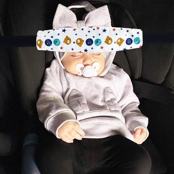 3 Pcs Baby Carseat Head Support Band Neck Relief Strap Headrest for Sleeping Traveling Slumber Sling Sleep Positioner for Toddler Kids Children Child Baby Infant