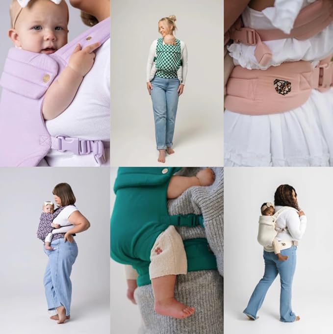Mabē Monarch Ergonomic Baby Carrier – Premium Cotton Soft Structured Newborn to Toddler Carrier with Hip-Healthy Design, 3 Carry Positions (7-35lbs), Lightweight & Breathable, (Ebony)