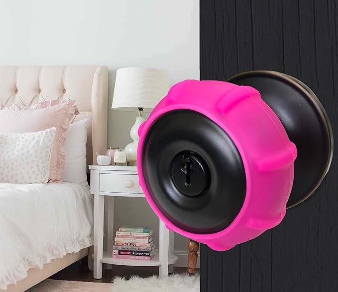 Enjoy Cover New Silicone Door knob Grips Maximum Grip Nonslip Arthritis & Senior Living Aids Grippy Easy Open Fits All Door Knob Universal Size 4 Pack