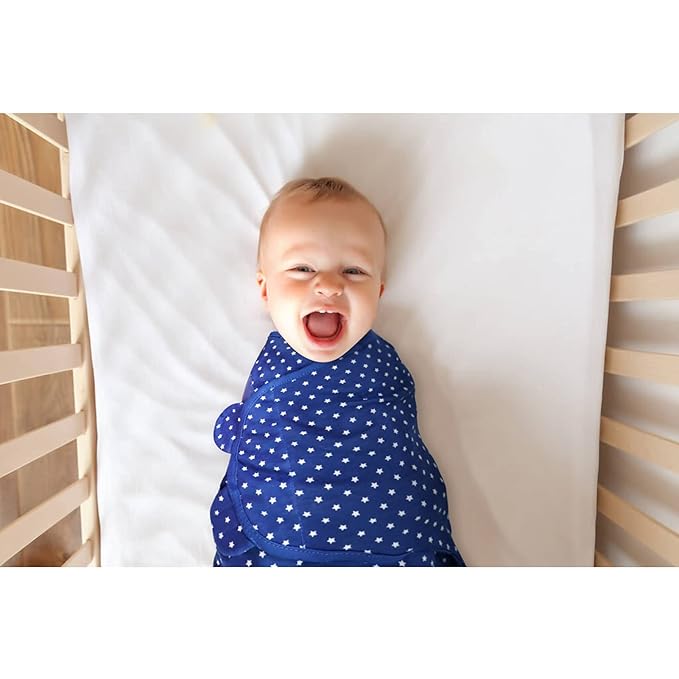 Bubble bear 3 Pack Baby Swaddle 3-6 Months - Infant Adjustable Newborn Swaddles Blanket Baby Girl Boy, Swaddling Wrap Blanket Sleep Sack for Newborn-Blue