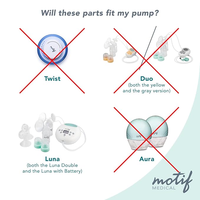 Motif Medical Replacement Slow Flow Nipples for Luna Baby Bottle - Dishwasher-Safe, Silicone Newborn Bottle Nipples - Baby Bottle Nipples for Comfortable Feeding (2 Nipples Included)