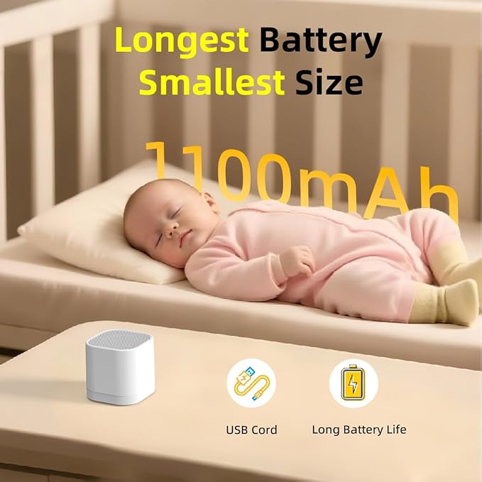 SleeZOO Portable Sound Machine for Sleep Mini White Noise Machine for Baby Kids Adults with 30 Soothing Sounds 4 Timers 32 Volume Levels Memory Function Sleep Machine for Travel Camping Home Office