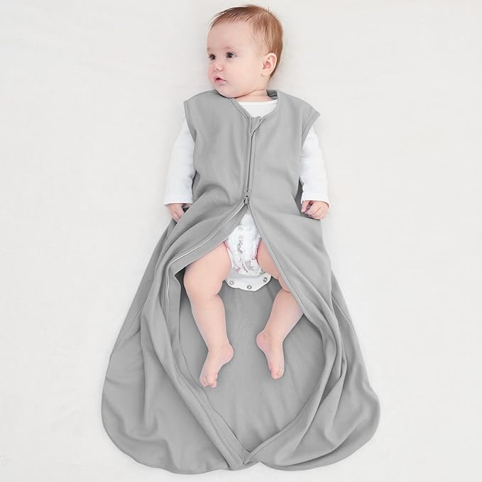 Yoofoss Baby Sleep Sack 0-6 Months Wearable Blanket for Babies 100% Organic Cotton 2-Way Zipper TOG 0.5 Toddler Sleeping Sack 3 Pack, Sleep Sacks