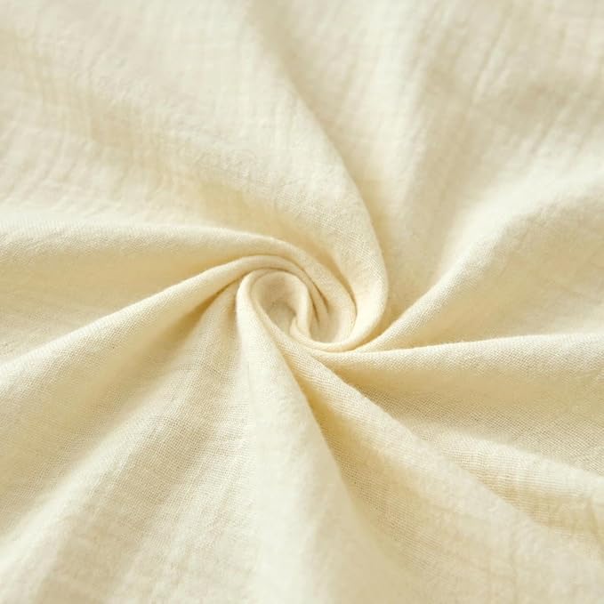 Muslin Crib Sheets for Girl Boy, 100% Cotton Neutral Baby Crib Sheets Fitted for Standard Crib Mattress, Soft and Breathable - 28"x 52", 2 Pack (Strawberry, Cream)