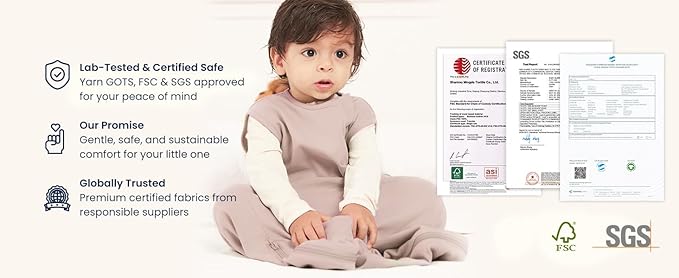kaiya baby Unisex Sleeping Bag for Babies and Toddlers 0.5 Tog Sleep Sack 0-6 Months, Newborn Sleep Sack, Wearable Blanket Baby, One Piece Sleeveless, Gifts for Baby