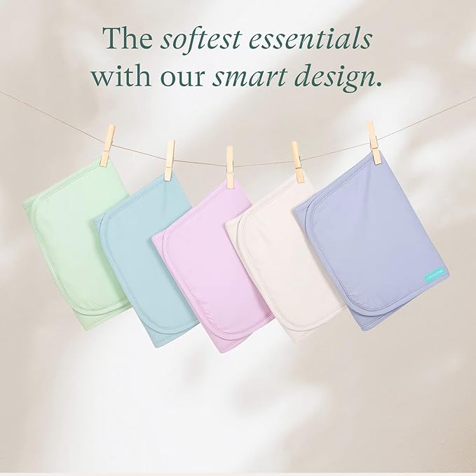 PurComfy Supersoft Burp Cloths Baby Girl, Premium Bamboo Viscose Baby Burp Cloths, Absorbent & Skin-Friendly, Large 21” x 10”, Baby Essentials for Feeding, Spit-Up, 3-Pack