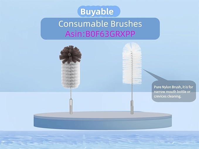 Benifi Electric Bottle Cleaner Pro, 11 in 1 Baby Bottle Brush, Drying Rack, Sponge Bottle Brush, Silicon Bottle Cleaner,Formula Mixer,Nipple Brush, Soap Dispenser,Microfiber Cleaning Cloth Included
