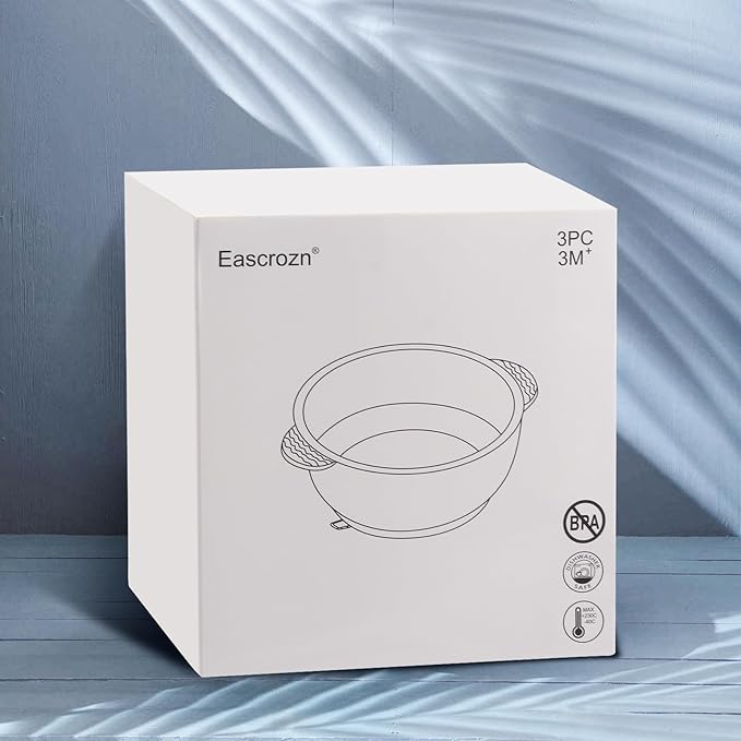 Eascrozn 3 Pack Baby Bowls, Suction Bowls for Baby and Toddlers, BPA Free Food Grade Silicone Bowl Feeding Supplies, Dishwasher and Microwave Safe, Multicolor