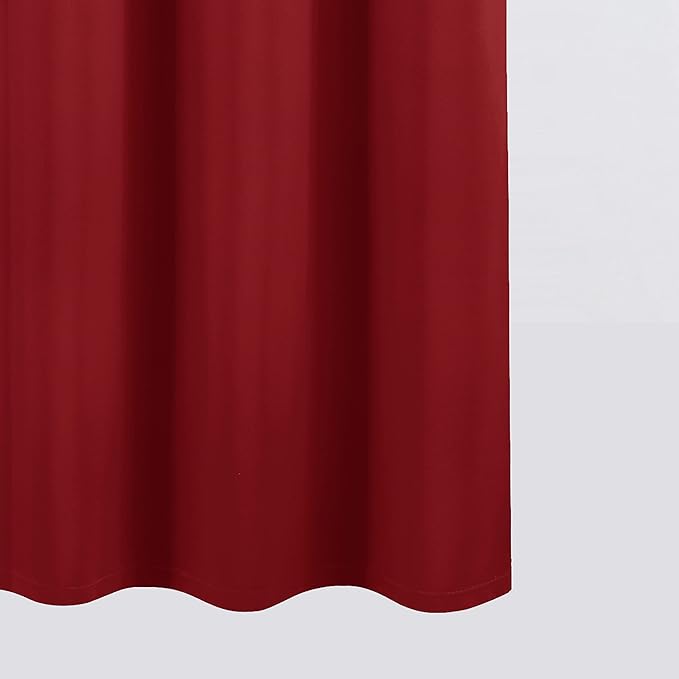 LEMOMO Red Curtains 40 x 63 Inch Length 100% Blackout Curtains 2 Panels with Black Liner/Double Layer Full Room Darkening Curtains for Living Room