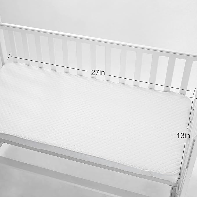 Pleasant Boulevard | Portable Waterproof Baby Changing Pad Liner, Washable Reusable Changing Table Cover Made with Breathable TPU, 27x13in (White, 3 Count)