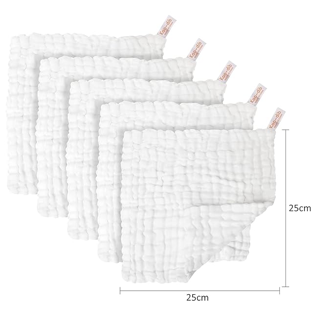 Baby Muslin Washcloths Baby Towels and Washcloths for Face Newborn Essentials Registry Baby Muslin Burp Cloths and Wash Cloths for Sensitive Skin 10 Pack 10x10 Inches