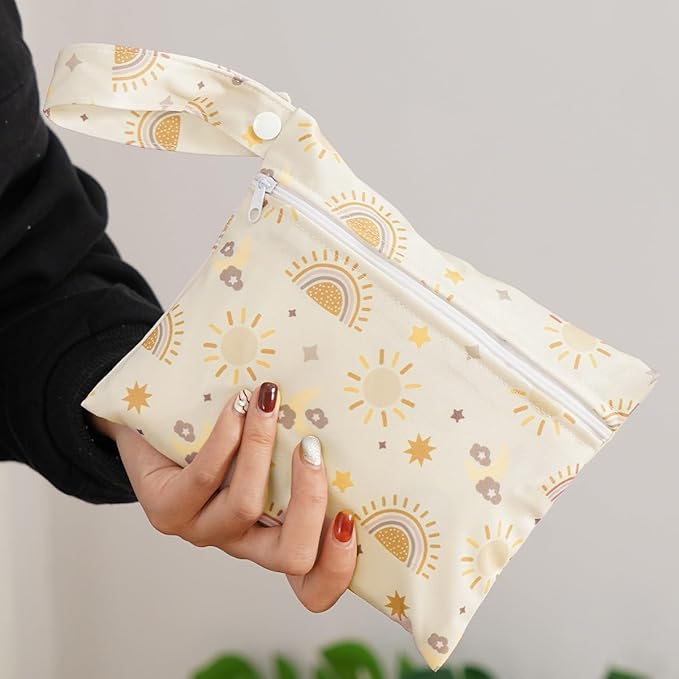 Wet Dry Bag for Baby, Swimsuit, Diaper Bag & Travel - Waterproof Reusable Leakproof Pouch for Wet Clothes, Swimsuits, Pool, Beach, and Gym