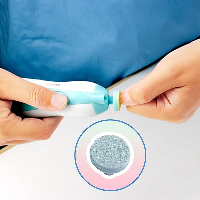 12 Pieces Baby Nail File Pads Nail Trimmer Replacement Pads Electric Baby Nail Grinding Heads for Standard Electric Kid Nail Trimmer Suits to Newborn Infant Toddler (Blue)