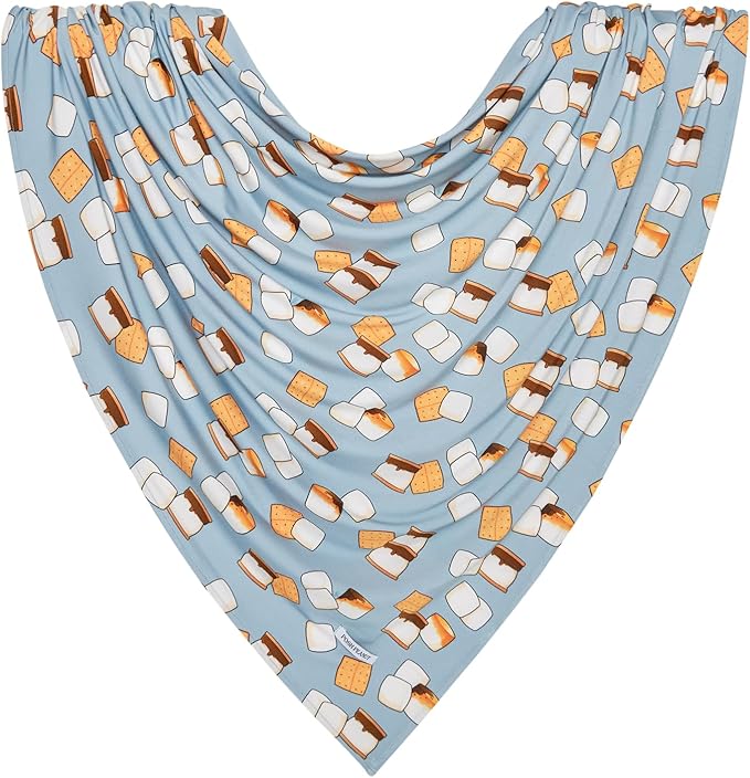 Posh Peanut Baby Swaddle Blanket & Beanie - Matching Newborn Swaddle Set, Doubles As Receiving Blanket or Nursing Cover (Marshal)