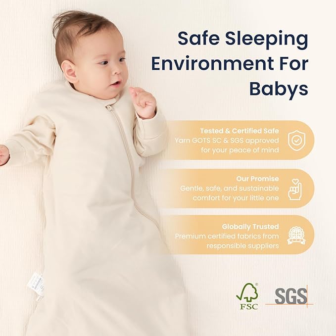 Unisex Sleeping Bag for Babies and Toddlers 3.5 Tog Sleep Sack, Baby Sleep Sack, One piece with sleeves, Gifts for Baby