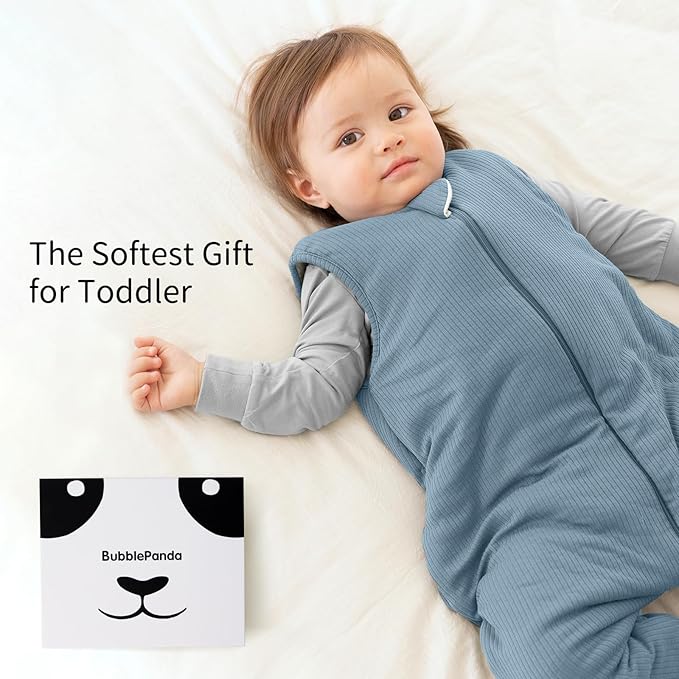 BubblePanda Rayon Made from Bamboo Toddler Sleep Sack with Feet 3t-4t 1.0 Tog Breathable Sleep Sack 36-48 Months Ultra Soft Baby Wearable Blanket with Legs Unisex Sleeping Bag with 2-Way Zipper