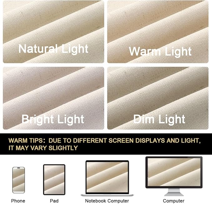 PrinceDeco 100% Blackout Curtains Black Out Curtains for Sliding Glass Doors Extra Wide Blackout Curtains Folding Door Curtain Sliding Glass Door Curtain,100X96 Curtains, Bleached Sand