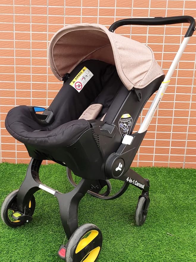 Changing Washing Kit,Canopy Sunshade Cover,Compatible with Car Seat Doona Strollers (Beige&Black)