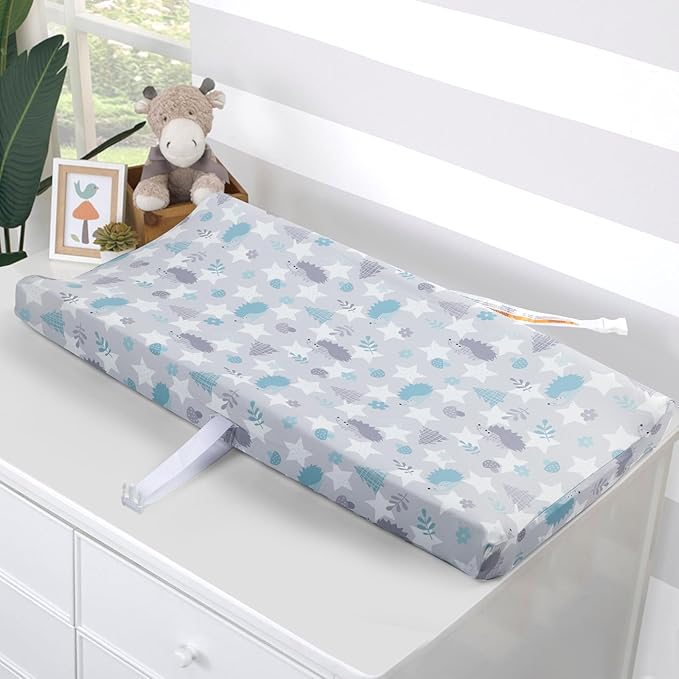 FHMJYH Changing Table Pad Cover Elastic Changing Pad Cover Premium Baby Changing Pad Cover 2 Pack for Boys Girls Soft and Comfortable (Baby Whale and Hedgehog)