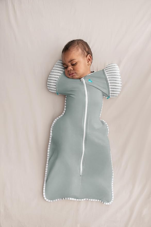 Love to Dream Swaddle Up Transition Bag, Snug Fit, Zip-Off Wings, 1.0 Tog Suitable for Moderate Temperature 20-24Β°C, Machine Washable & Double Zip for Easy Nappy Change, Deep Olive