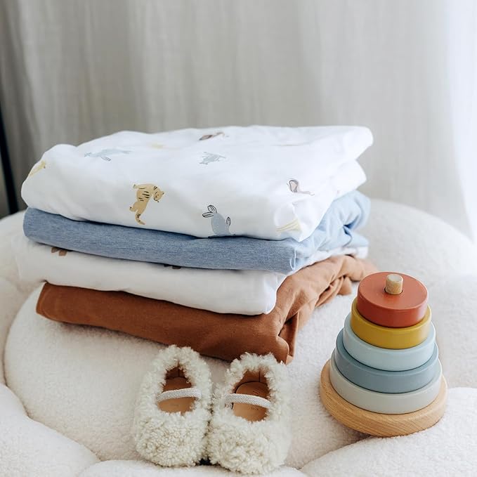 Dreamology Crib Sheets Cotton,2 Pack,Soft,Standard Crib Sheets,100% Cotton Crib Sheet,for Boy,Girl, Baby Mattress Sheets and Toddler Bed Sheets, 28x52 Crib Mattress Sheets | Brown and Flowers