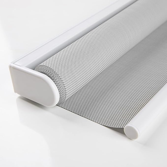 AOSKY Cordless Roller Shades for Windows Light Filtering Shades with 5% Openness Solar Screen Semi Sheer Roller Blinds UV Protection for Office and Home. Easy to Install 30" W x 72" H (Grey)