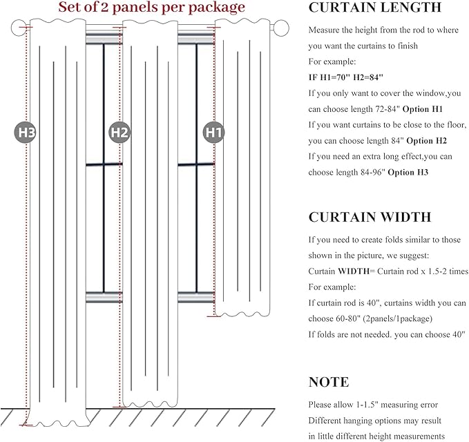 Cream Pleat Blackout Curtains 84 Inch Length 2 Panels Set for Living Room, Farmhouse Linen Blend Thermal Window Drapes Pinch Pleated Room Darkening Bedroom Light Beige 40" W x 84" L