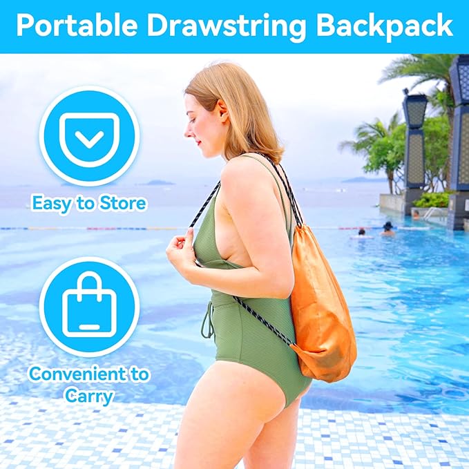 Baby Carrier, Dual-Use Adjustable Baby Sling Support Infant Chest Holder with Drawstring Backpack for Newborn to Toddler 13-33 lbs Swimming Pool Beach Land (Orange)