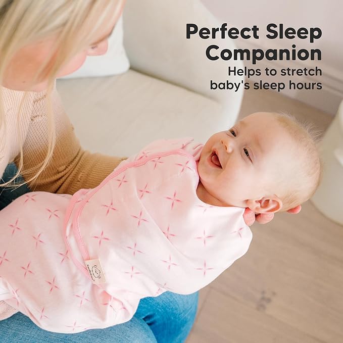 Baby Swaddle Sleep Sacks with Zipper - 3-Pack Swaddles for Newborns 0-3 Months, Infant, Baby Girls, Boys, Soft & Durable Newborn Sleep Sack, Easy Diaper Change Swaddling Blanket (Blossom)