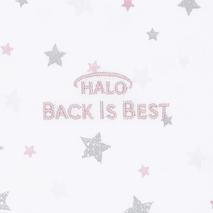 HALO SleepSack, 100% Cotton Wearable Blanket, Swaddle Transition Sleeping Bag, TOG 0.5, Twinkle Pink, Medium, 6-12 Months