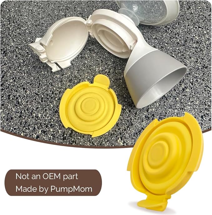 PumpMom-us Membranes Compatible with Medela Pump Parts, Silicone Diaphragm for PersonalFit Flex connectors Replacement Membranes, Pump in Style MaxFlow, Swing Maxi and Freestyle Flex Parts, 2-Pack (2)