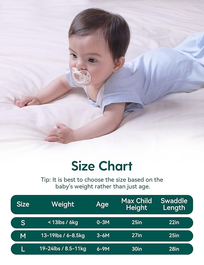 Babelio Baby Swaddle with Zipper Sleeves Transitional Newborn Swaddle Hands Up Moisture-Wicking Zip Up Sleep Sack Blue