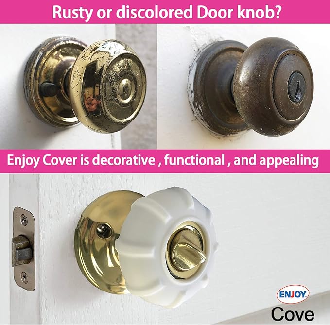 Enjoy Cover - Silicone Door knob Grips Nonslip Arthritis & Senior Living Aids Fits All Door Knob Universal Size 4 Pack
