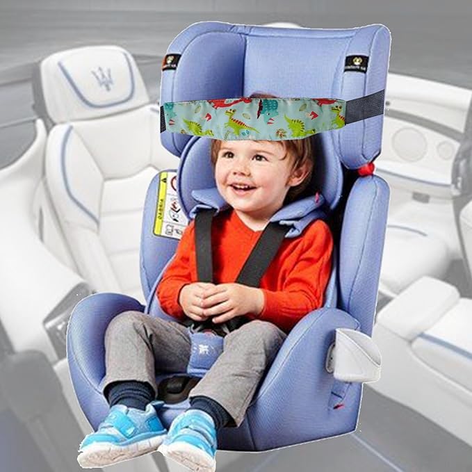 4 Pieces Baby Head Support for Car,Head Support Straps Car Seat Head Holder Sleeping Headrest Band with Adjustable Buckle Universal Car Accessories for Kids,Toddler